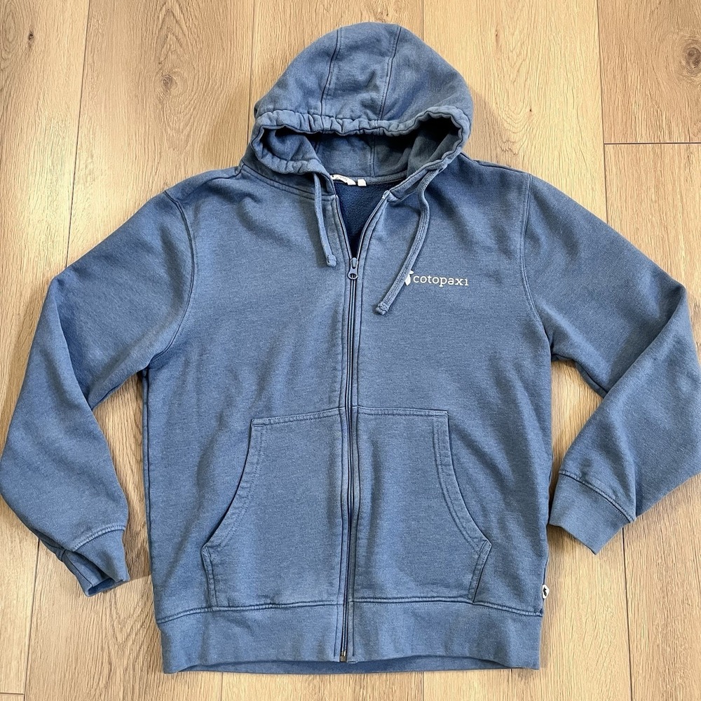 Cotopaxi Full Zip Hoodie Sweatshirt Size Small Blue Outdoor Casual Logo Unisex